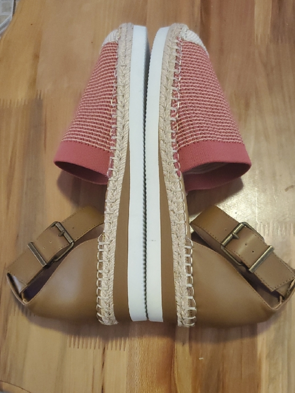 Crown Vintage Coral Pink Espadrille Slingback Flats - Picture 4 of 10